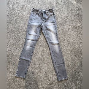 Athleta Sculptek Gray Skinny Jeans sz 0